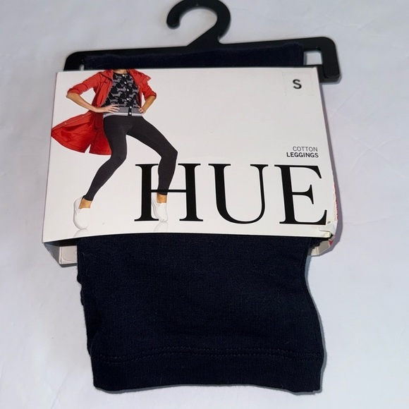 HUE Women's soft Cotton Stretch Solid navy Size small Leggings - Picture 1 of 4
